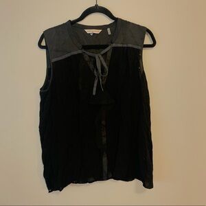 Rebecca Taylor Eyelet Lace Silk Blend Blouse